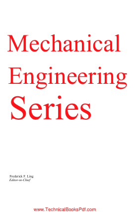 Mechanical Engineering Series By Frederick F Ling