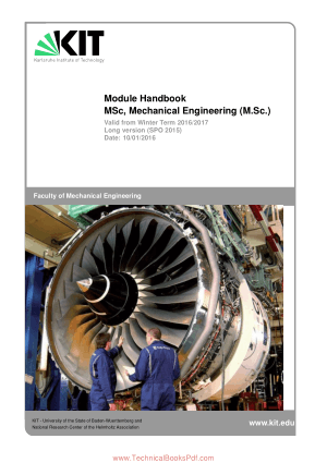 Module Handbook MSc Mechanical Engineering 2017