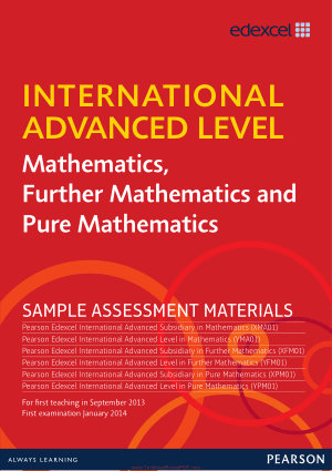 International Advanced Level Mathematics, Further Mathematics and Pure Mathematics
