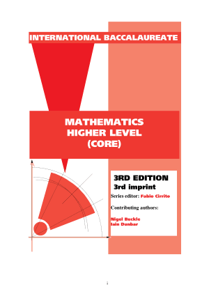 Mathematics Higher Level Core 3rd Edition By Fabio Cirrito