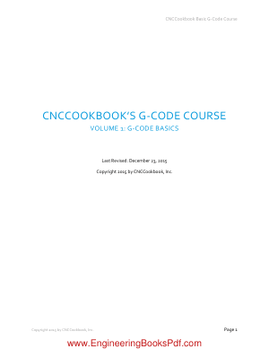 CNC Cookbook G Code Course Volume 1 G Code Basics
