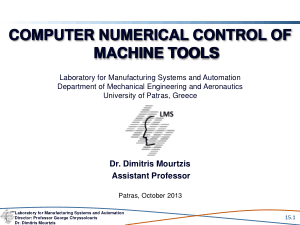 Computer Numerical Control Machine Tools