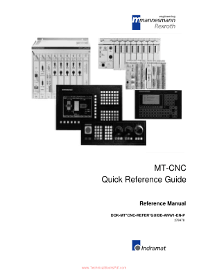 MT CNC Quick Reference Guide