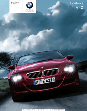 BMW M6 2006 Manual Owner’s Manual