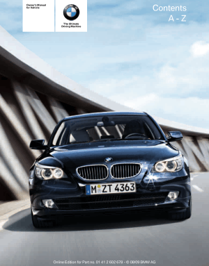 BMW 550i E60 E61 F10 F11 2010 Owner’s Manual
