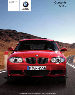 BMW 128i Convertible 2008 Owner’s Manual