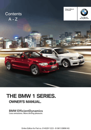 BMW 128i Convertible 2013 Owner’s Manual
