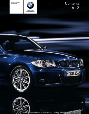 BMW 128i Convertible without iDrive 2010 Owner’s Manual
