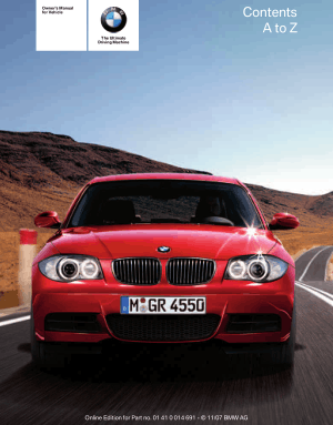 BMW 128i Coupe 2008 Owner’s Manual