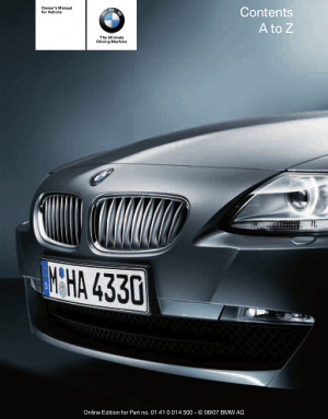 BMW 3.0i 2008 Owner’s Manual