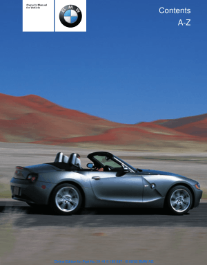 BMW 3.0i Roadster 2003 Owners Manual