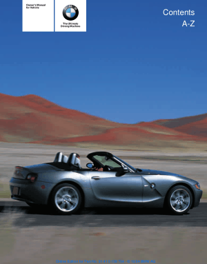 BMW 3.0i Roadster and Coupe 2005 Owner’s Manual