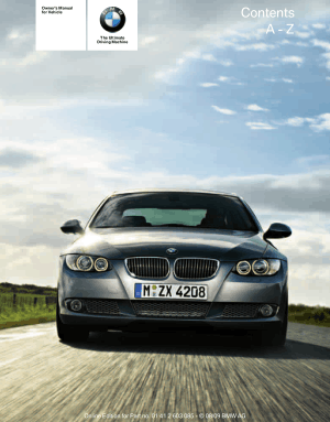 BMW 328i, 328i xDrive and 335i, 335i xDrive and M3 Convertible 2010 Owners Manual
