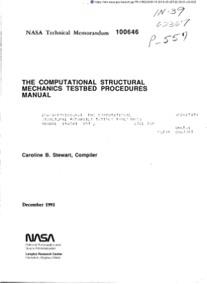 The Computational Structural Mechanics Testbed Procedures Manual