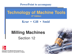 Technology of Machine Tools Milling Machines 6th Edition