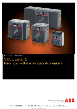 ABB SACE Emax 2 Low Voltage Power Circuit Breakers