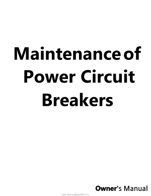 Maintenance of Power Circuit Breakers PDF Manual
