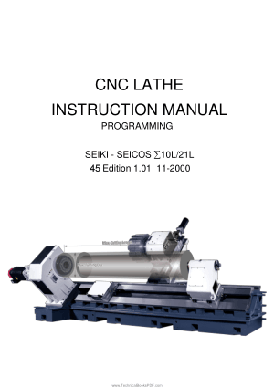 CNC Lathe Instruction Manual Programming