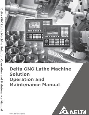 Delta CNC Lathe Machine Solution Operation and Maintenance Manual