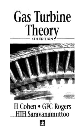 Gas Turbine Theory 4th Edition by H. Cohen, GFC Rogers and HIH Saravanamuttoo