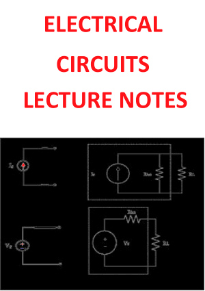 Electrical Circuits Lecture Notes