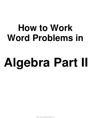 How to Work Word Problems in Algebra Part II by Lake Washington Institute of Technology