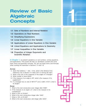 Review of Basic Algebraic Concepts by UC Santa Cruz