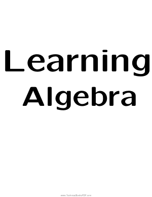 Learning algebra Presentation by H Wu