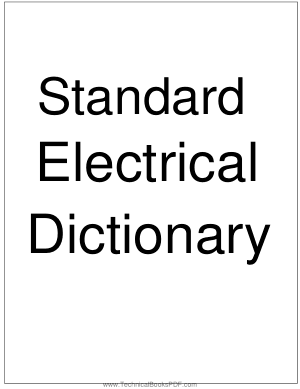 Standard Electrical Dictionary