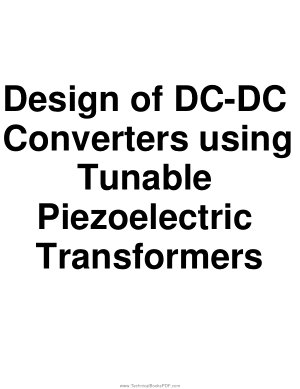Design of DC DC Converters using Tunable Piezoelectric Transformers