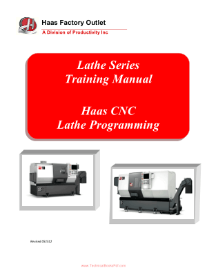 Lathe Series Training Manual Haas CNC Lathe Programming