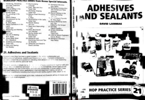 Workshop practice series 21 Adhesives and Sealants