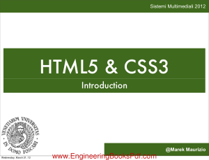 HTML5 and CSS3 Introduction