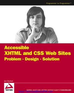 Accessible XHTML and CSS Web Sites Problem Design Solution