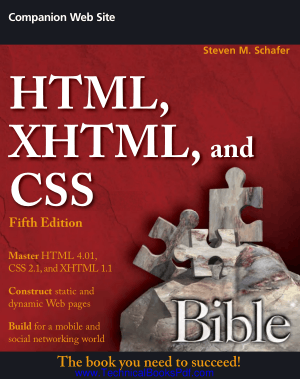 HTML, XHTML and CSS Bible 5th Edition