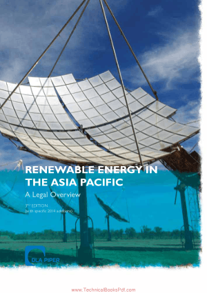 Renewable Energy in the Asia Pacific A Legal Overview 3rd Edition